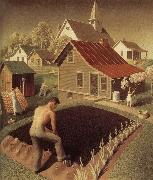 Grant Wood Town Spring china oil painting reproduction